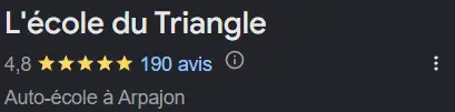 Avis Google L'école du Triangle
